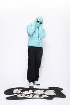 PEPPERMINT STRIP DETAILED UNISEX HOODIE view 4