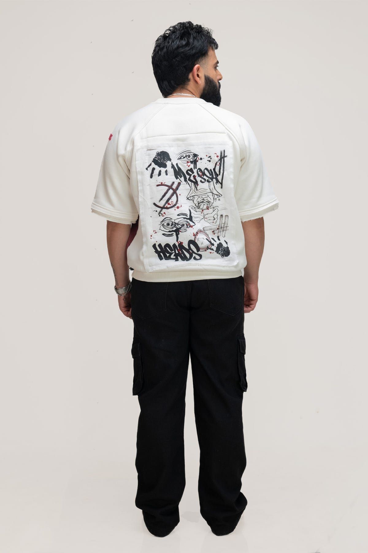 MESSY HEADS OFF-WHITE UNISEX SWEATSHIRT - image 3