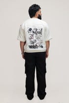 MESSY HEADS OFF-WHITE UNISEX SWEATSHIRT view 3