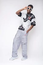 MESSY HEADS ICED GREY SUEDE UNISEX T-SHIRT view 1