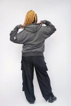CHARCOAL STRIP UNISEX HOODIE view 2