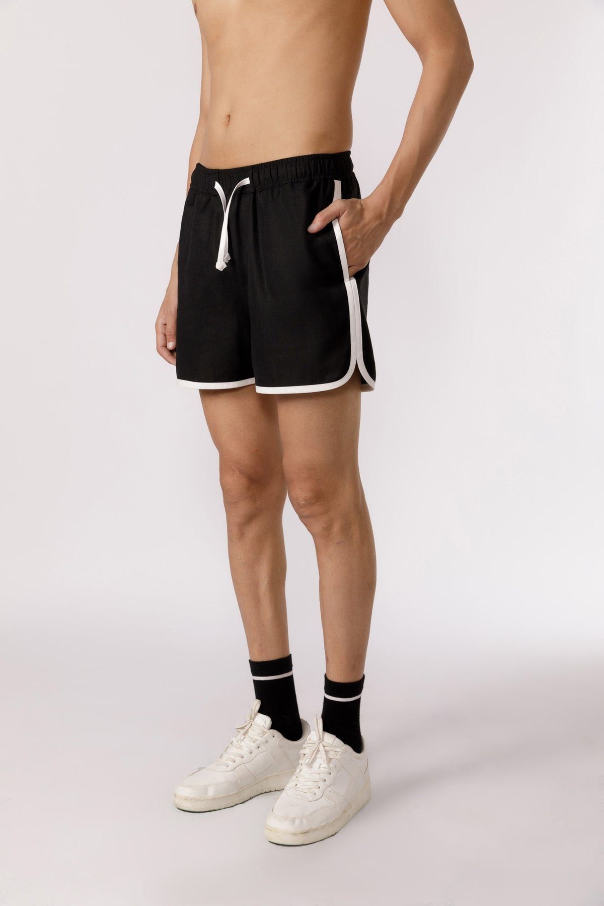 Curved hem shorts - image 3