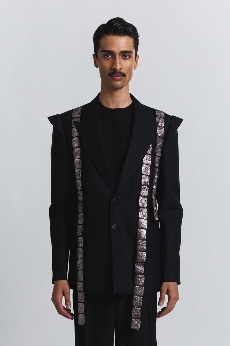 Black Chrome Band Blazer