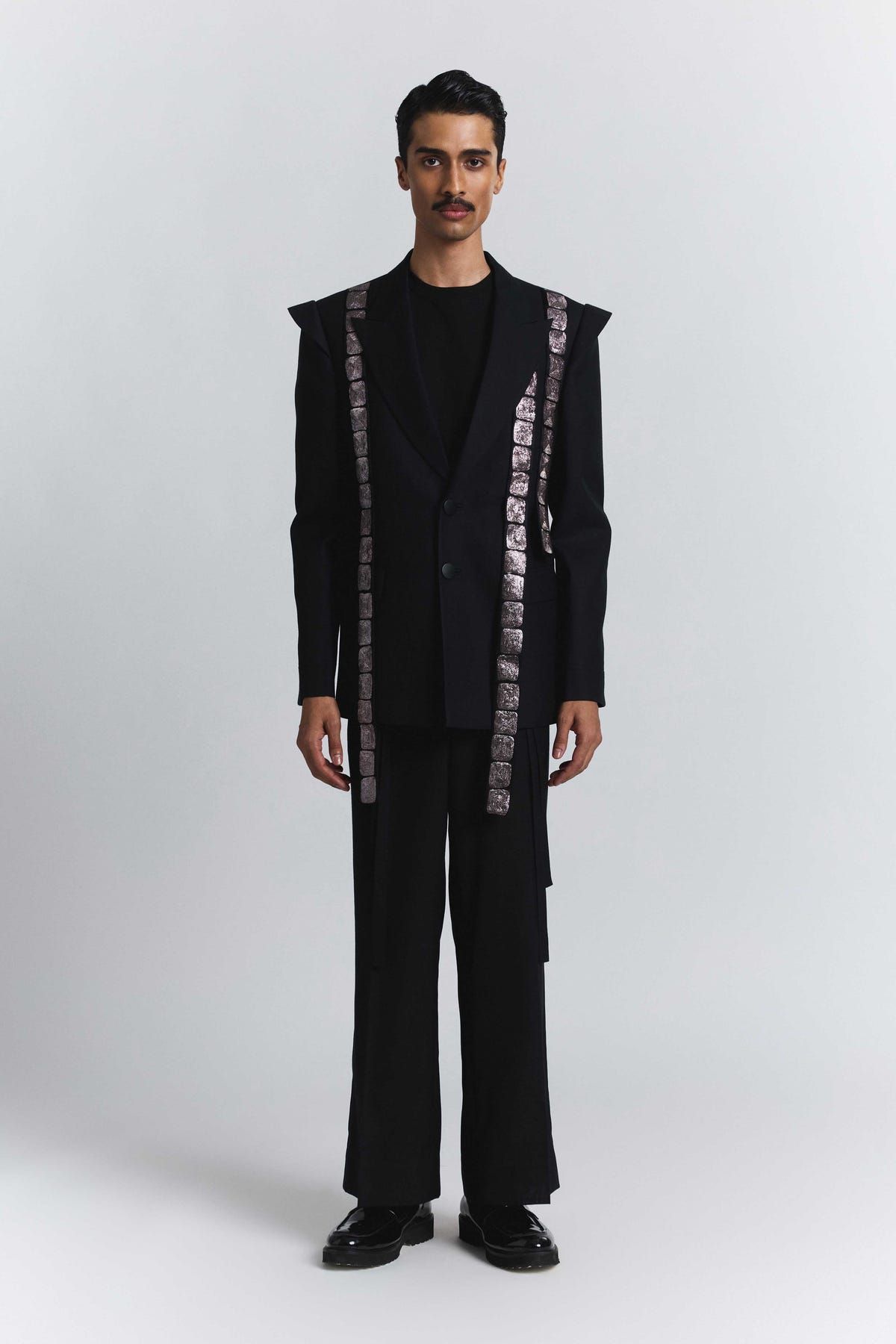 Black Chrome Band Blazer - image 4