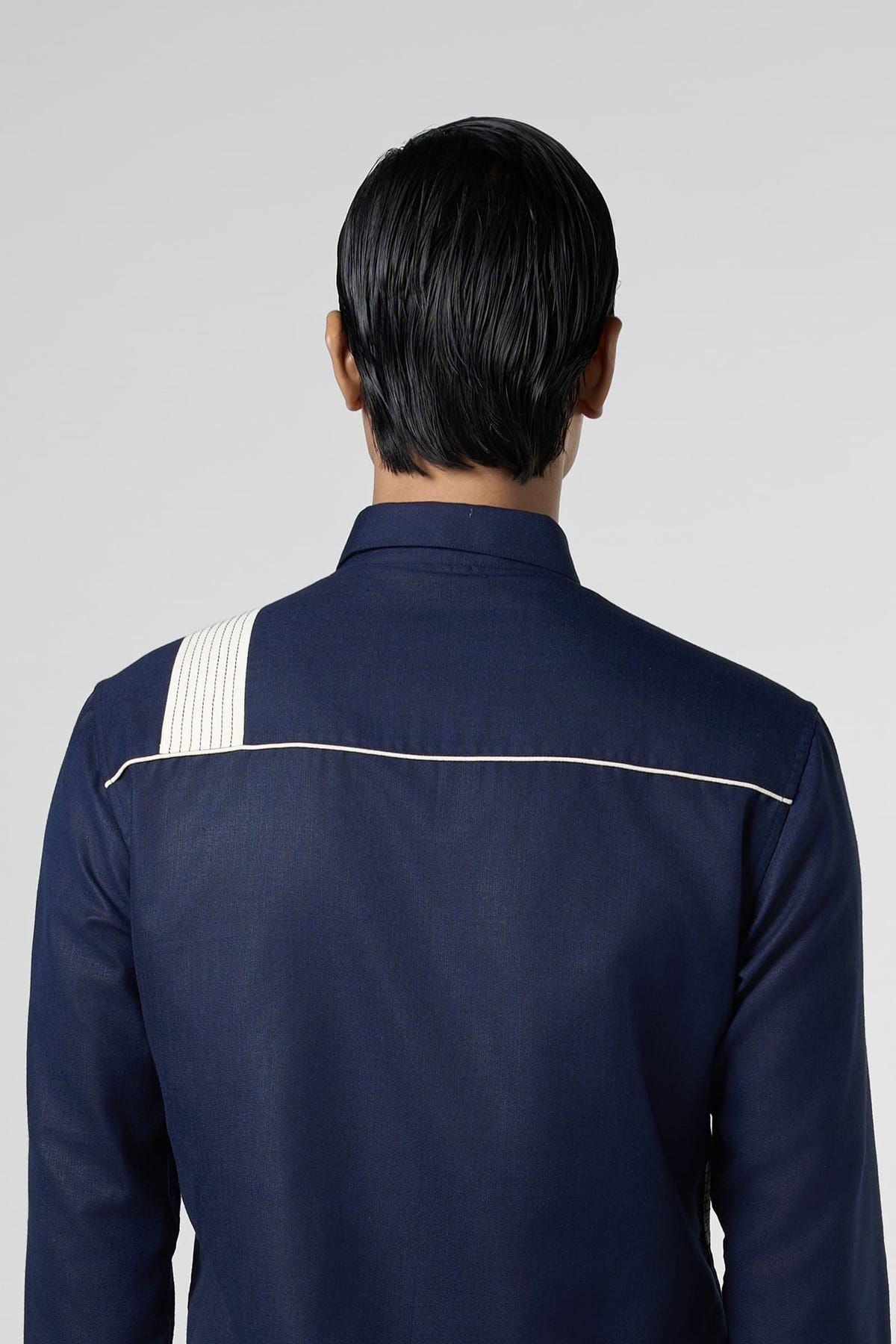Linear Patch Shirt Midnight - image 2