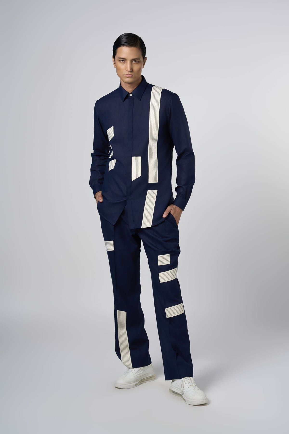 Linear Patch Shirt Midnight - image 4