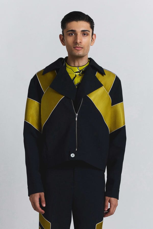 Line out Line — Chevron Pavilion Patch Jacket
