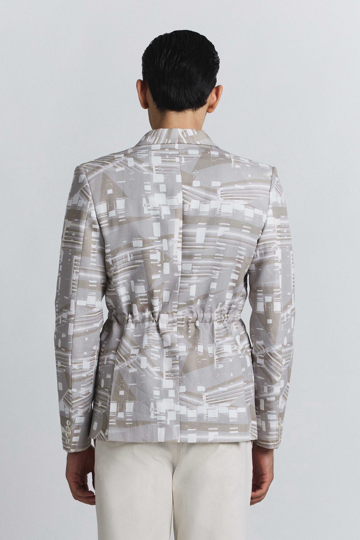 Contour Grid Belted Blazer - image 2