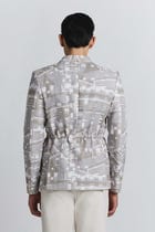 Contour Grid Belted Blazer view 2