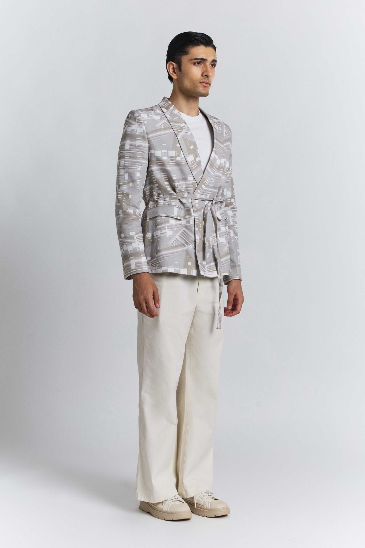 Contour Grid Belted Blazer - image 5
