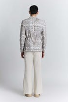 Contour Grid Belted Blazer view 6