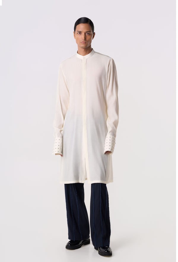 Line out Line — Beaded Node Kurta