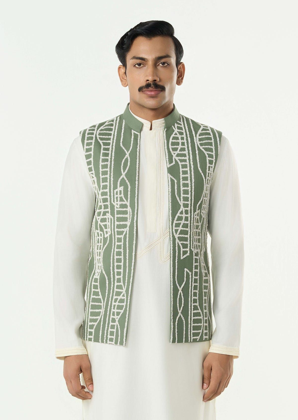 Grill Grid Bandi Jacket - Sage Green - image 1