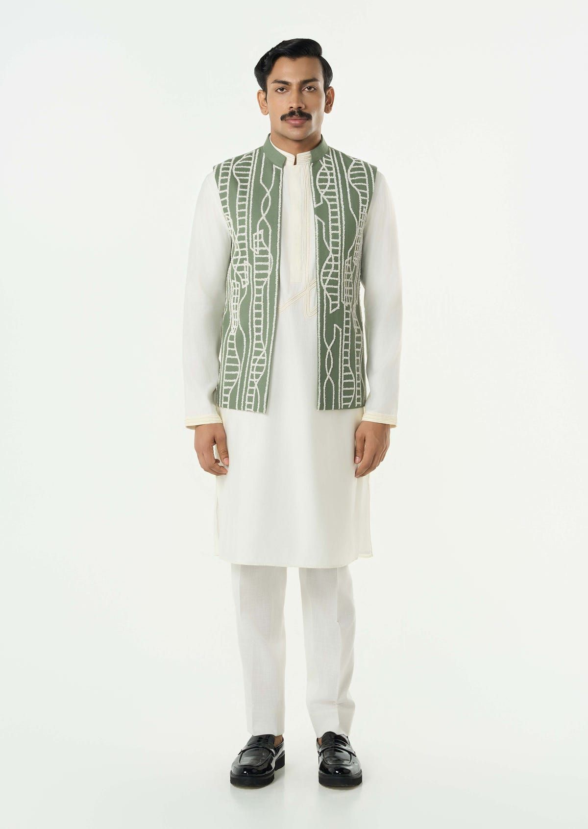Grill Grid Bandi Jacket - Sage Green - image 3