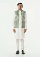 Grill Grid Bandi Jacket - Sage Green view 3