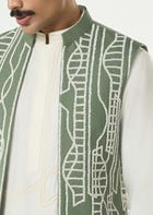 Grill Grid Bandi Jacket - Sage Green view 6