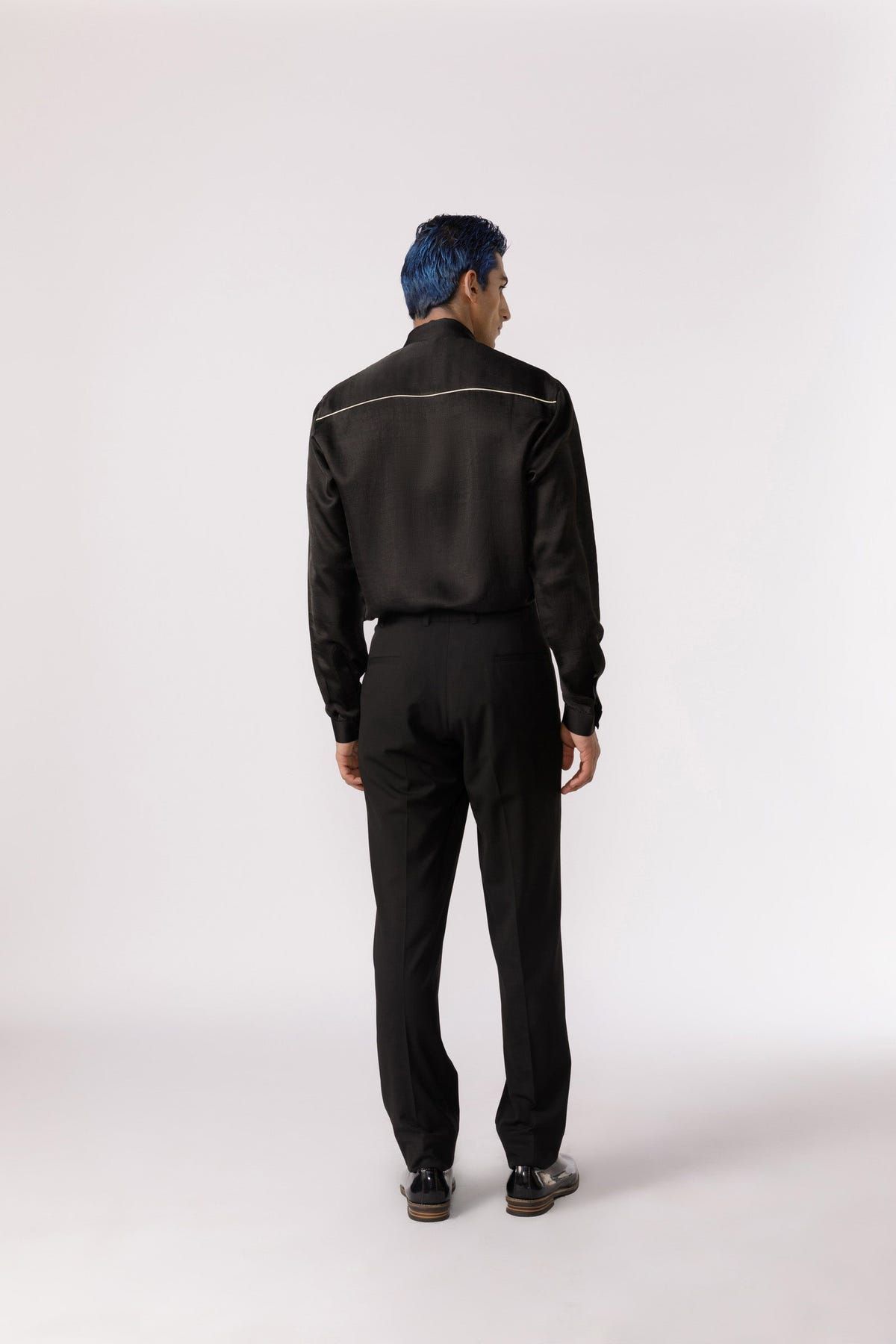 Ruched tie up neck shirt - image 2