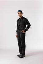 Ruched tie up neck shirt view 4