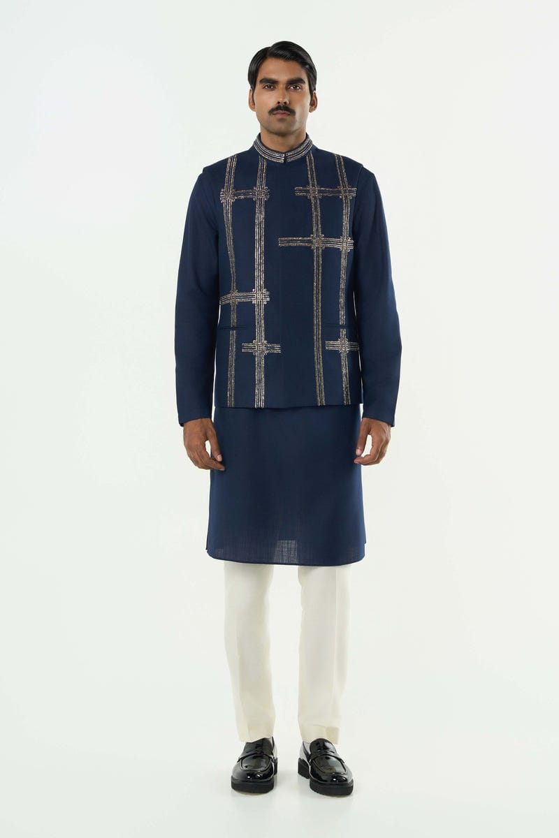 Beam Bandi Jacket Set - Navy Blue