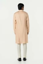 Axis Embroidered Kurta - Beige view 4