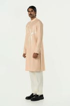 Axis Embroidered Kurta - Beige view 5