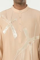 Axis Embroidered Kurta - Beige view 6