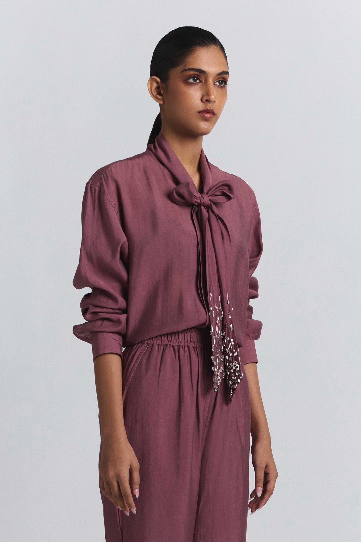 Tie-Neck Embellished Set - image 3