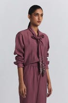 Tie-Neck Embellished Set view 3
