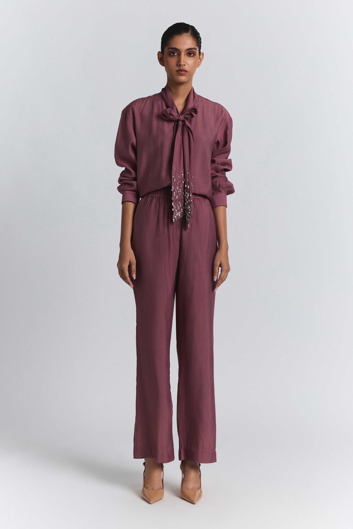 Tie-Neck Embellished Set - image 4