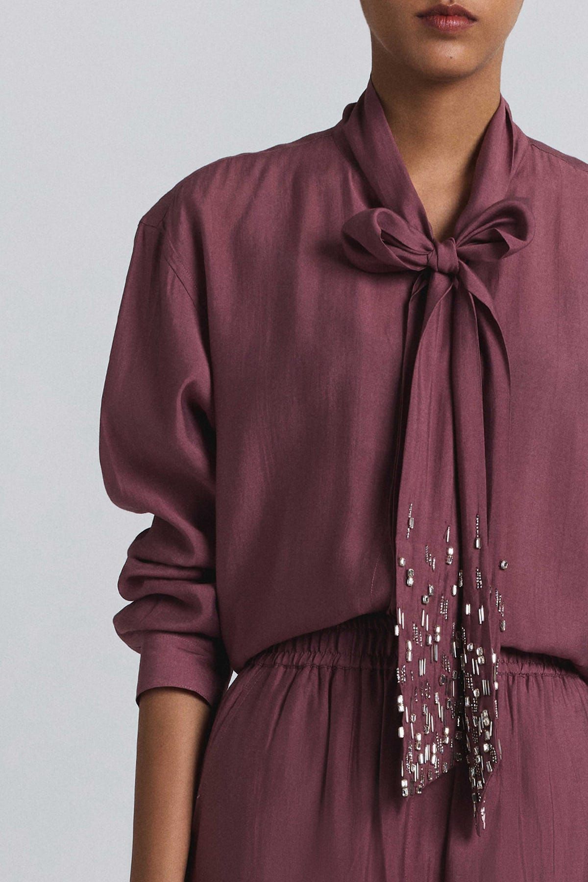 Tie-Neck Embellished Set - image 7