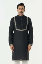 Circuit Pleat Kurta - Black view 1