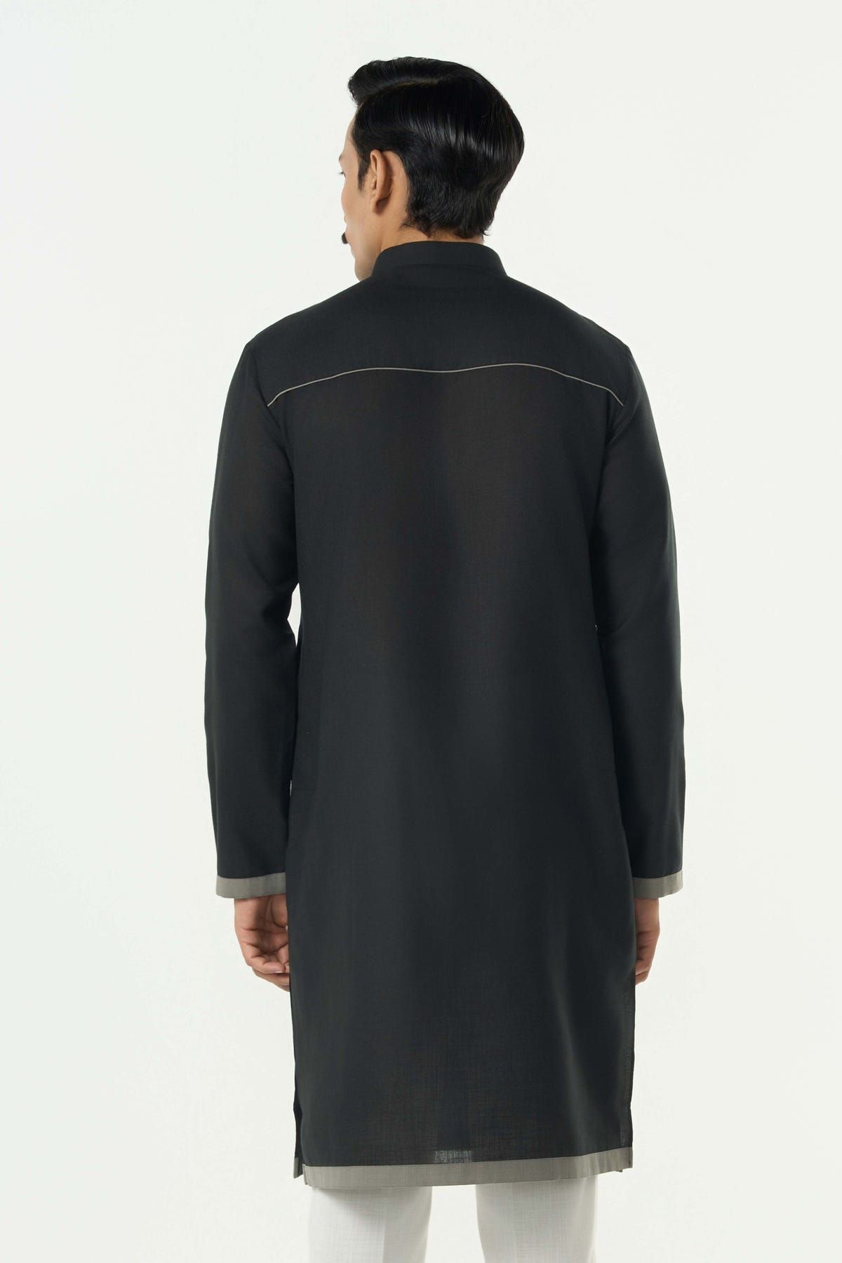 Circuit Pleat Kurta - Black - image 2