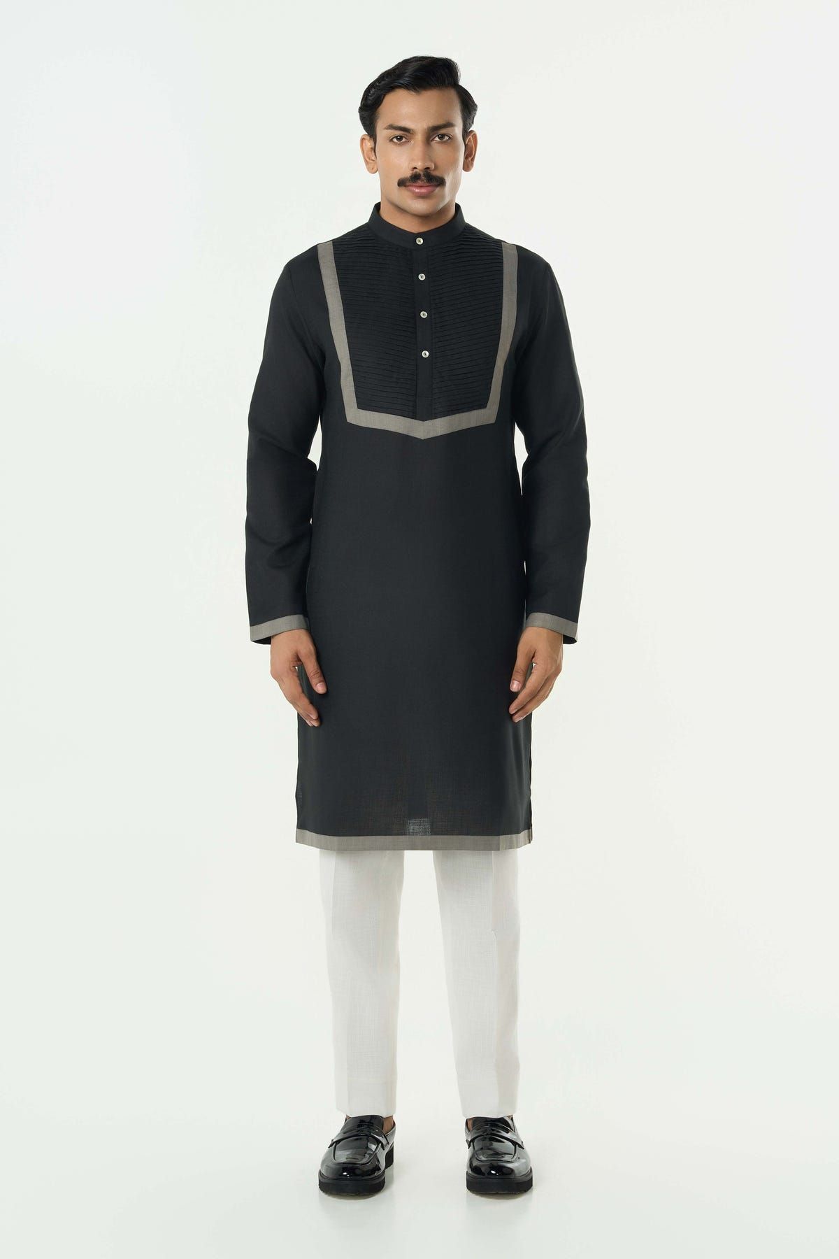 Circuit Pleat Kurta - Black - image 3