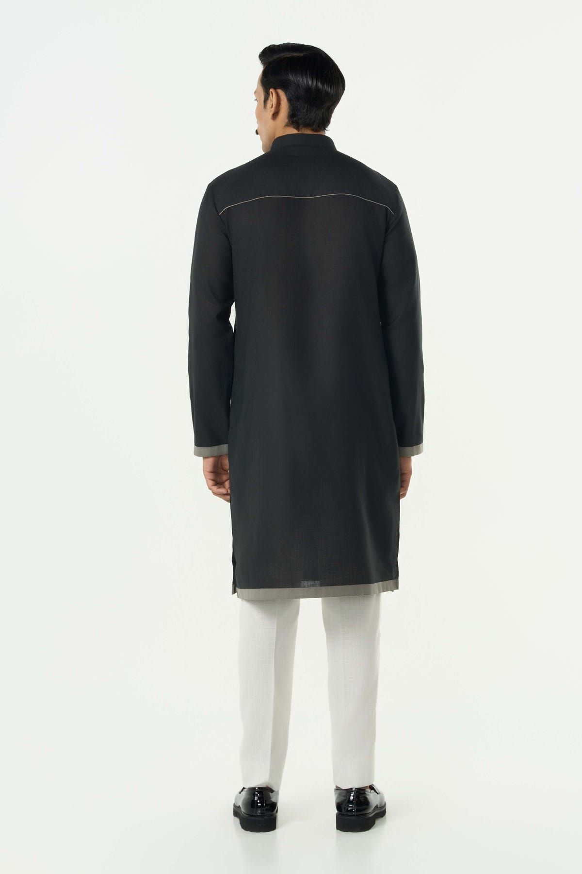 Circuit Pleat Kurta - Black - image 4