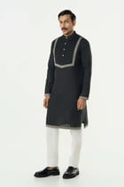 Circuit Pleat Kurta - Black view 5