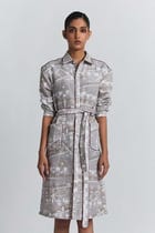 Contour Grid Shirt Dress view 1