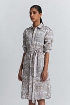 Contour Grid Shirt Dress view 3