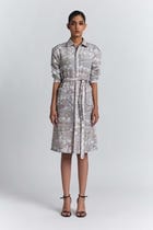 Contour Grid Shirt Dress view 4