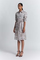 Contour Grid Shirt Dress view 5