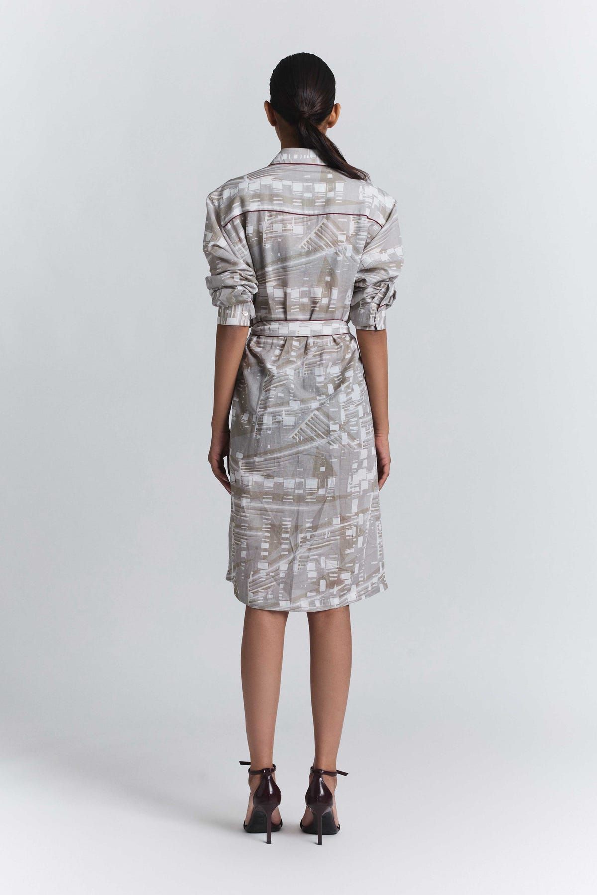 Contour Grid Shirt Dress - image 6