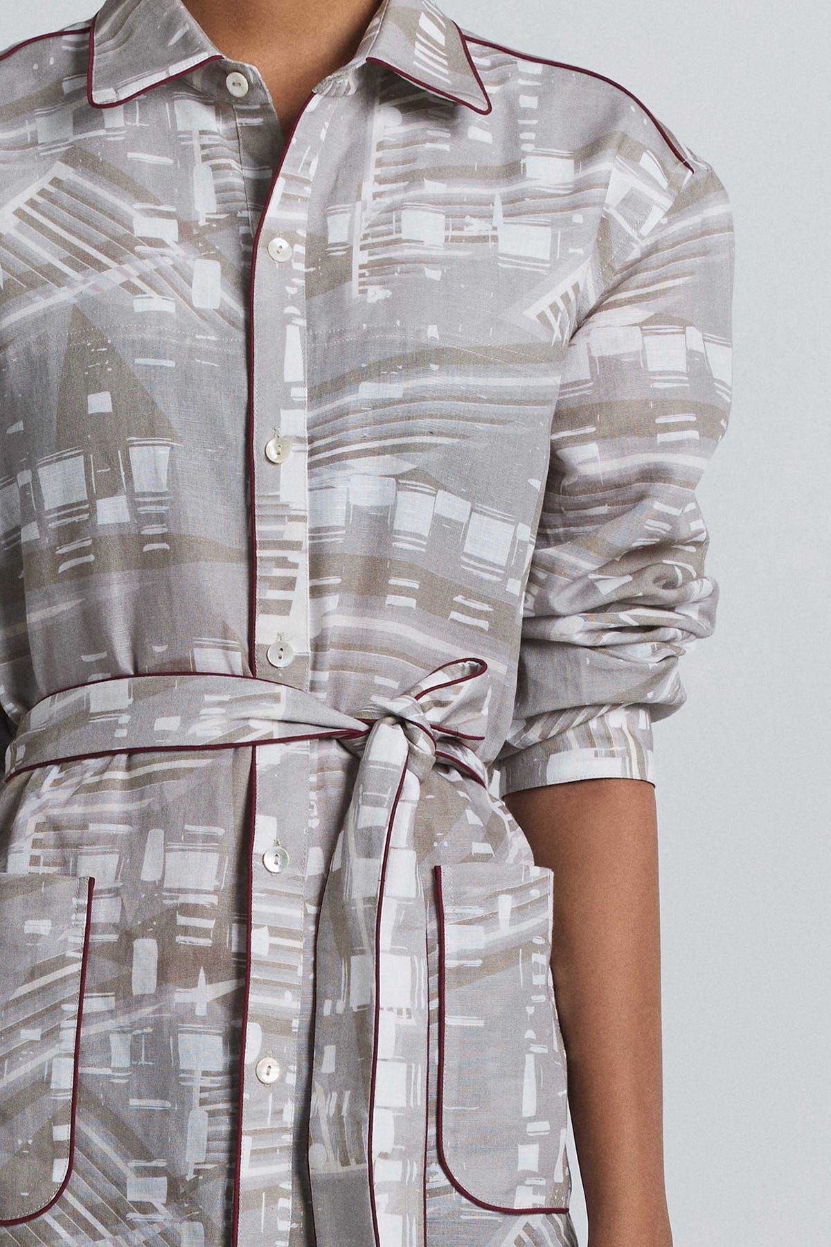 Contour Grid Shirt Dress - image 7