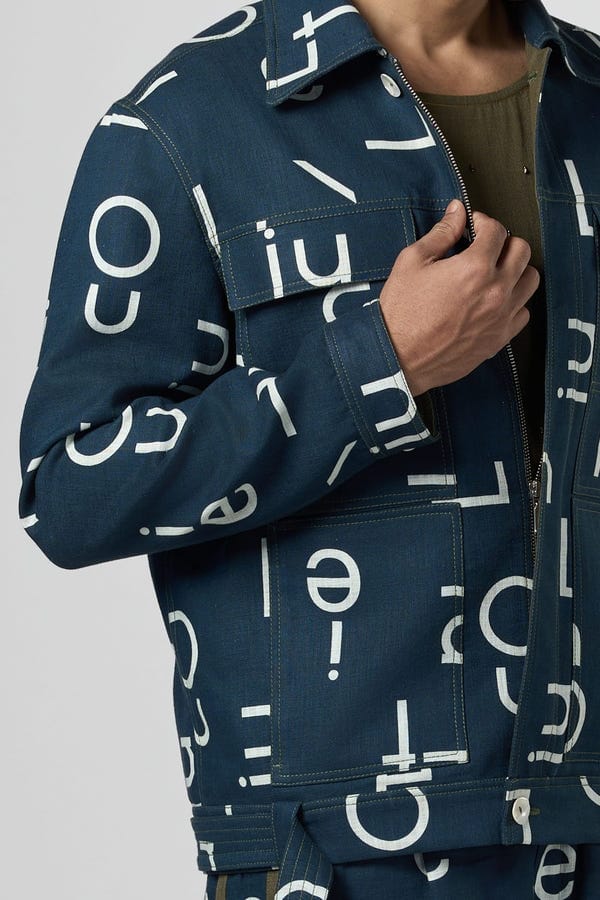 Line out Line — Signature Line Outline Bomber Jacket