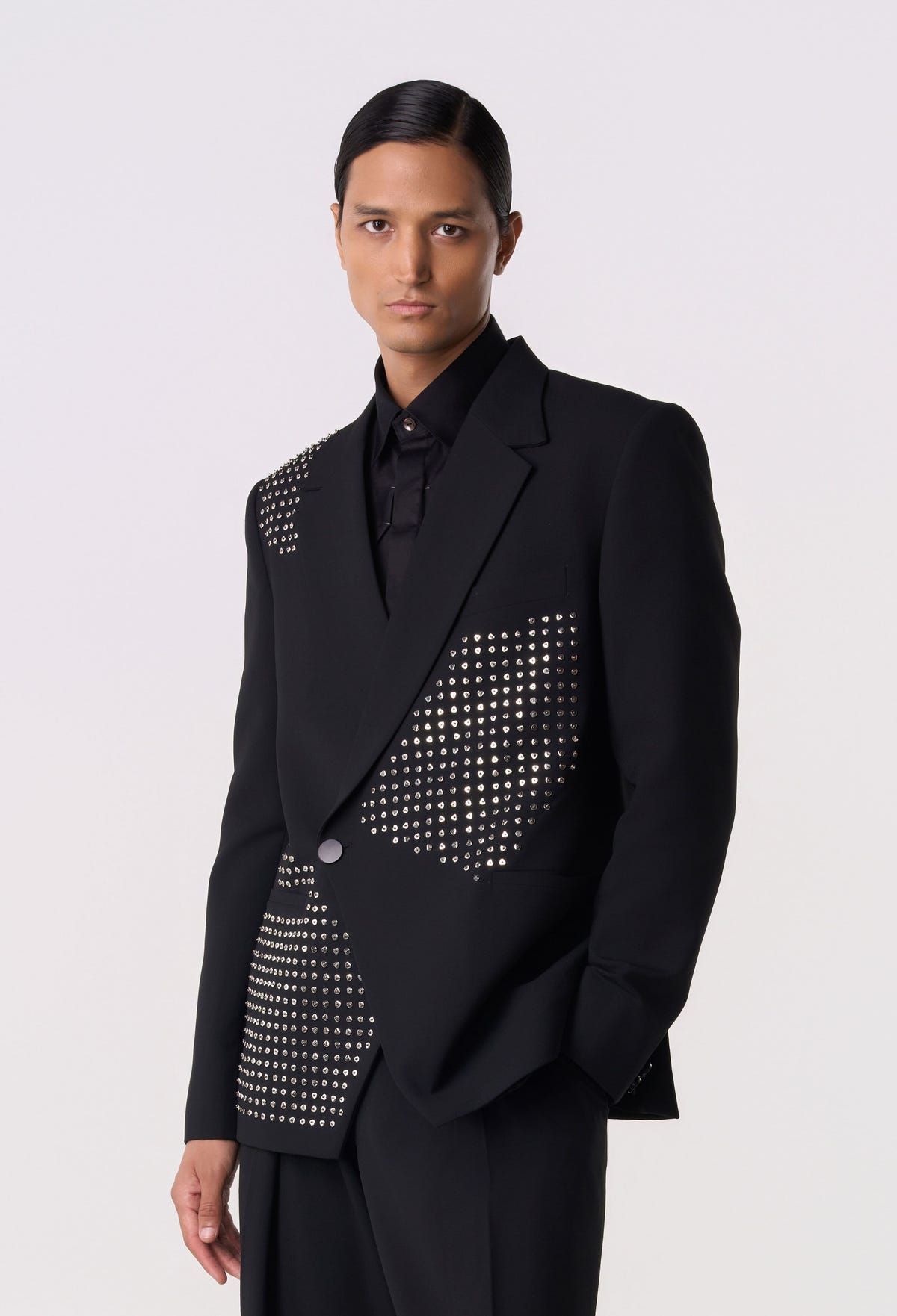 Shield Studded Blazer - image 3