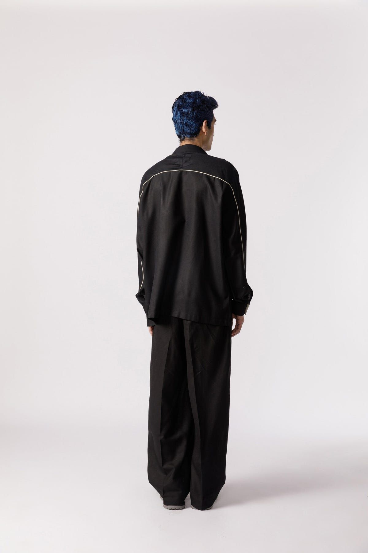 Oversized embroidered shirt(black) - image 5
