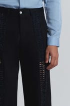 Laser-Cut Panel Denim Trouser view 4