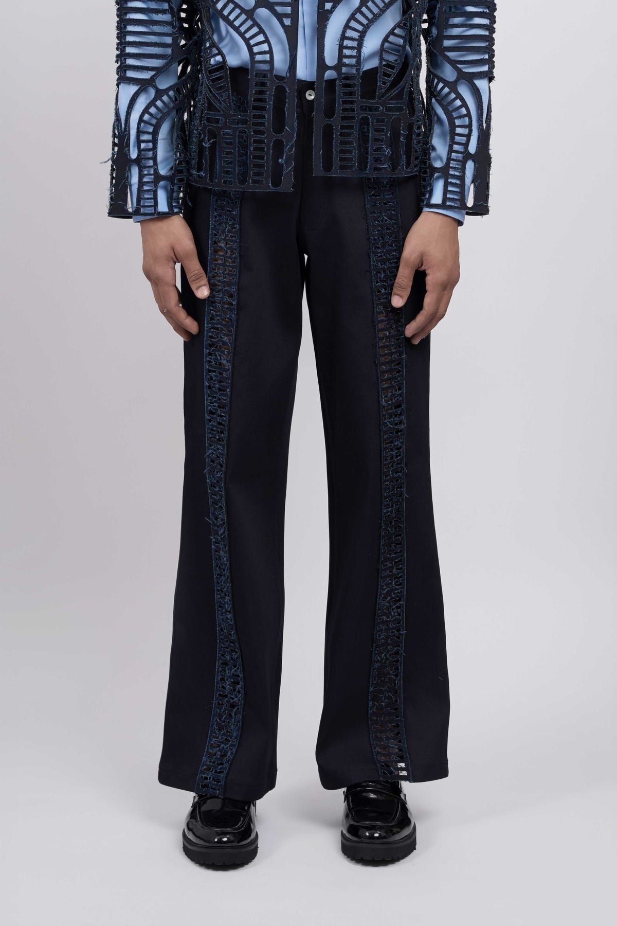 Laser-Cut Panel Denim Trouser - image 5