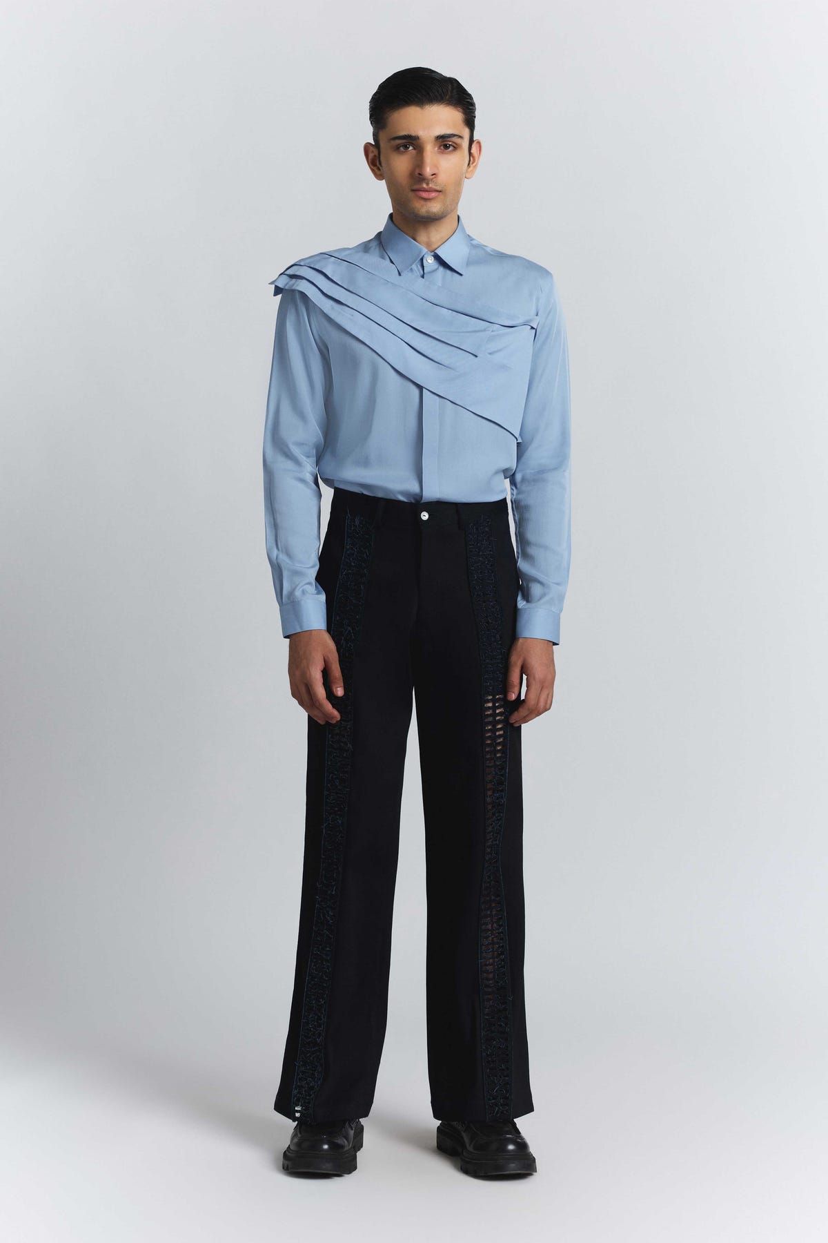 Laser-Cut Panel Denim Trouser - image 6