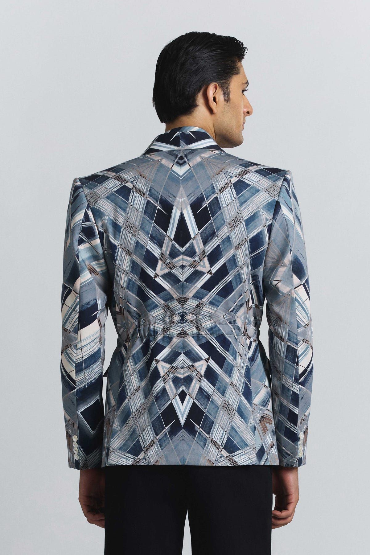 Vortex Print Shaped Blazer - image 2