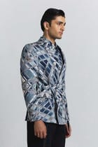 Vortex Print Shaped Blazer view 3