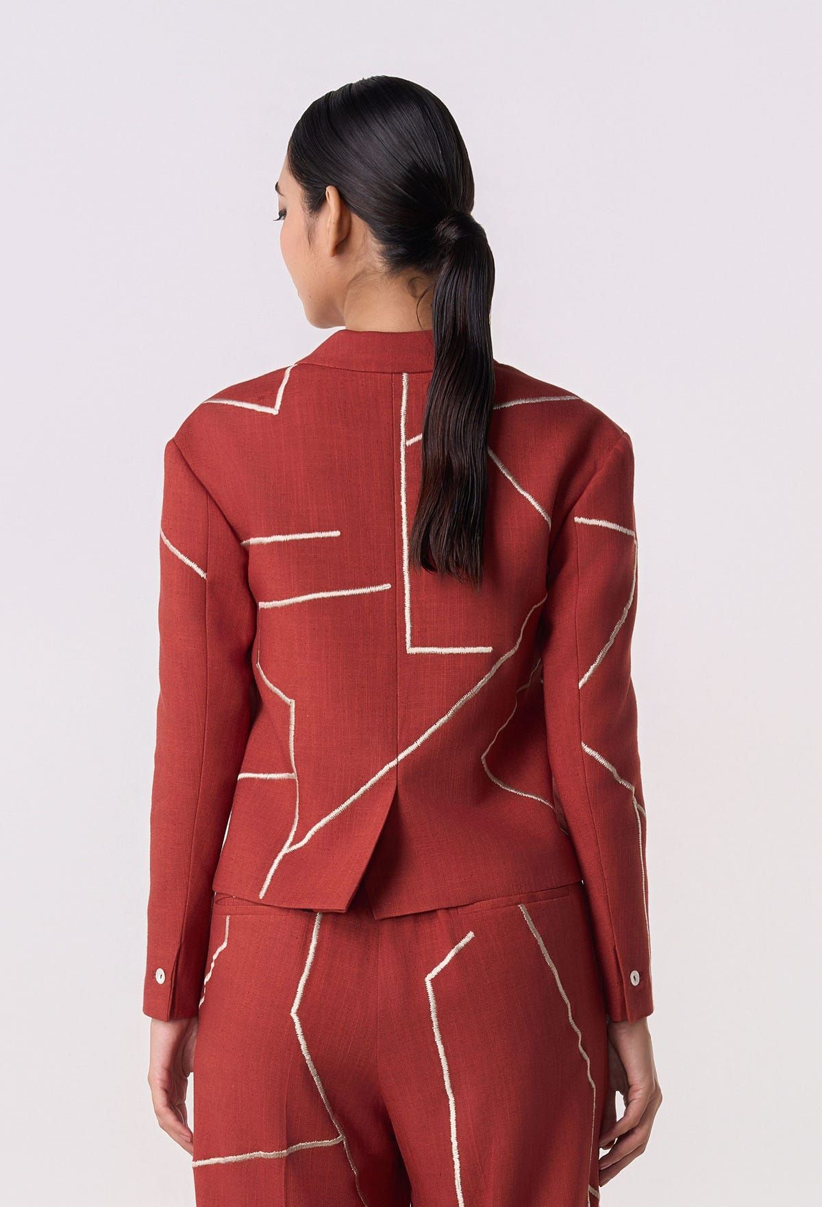 Gridbreak Cropped Blazer - image 2
